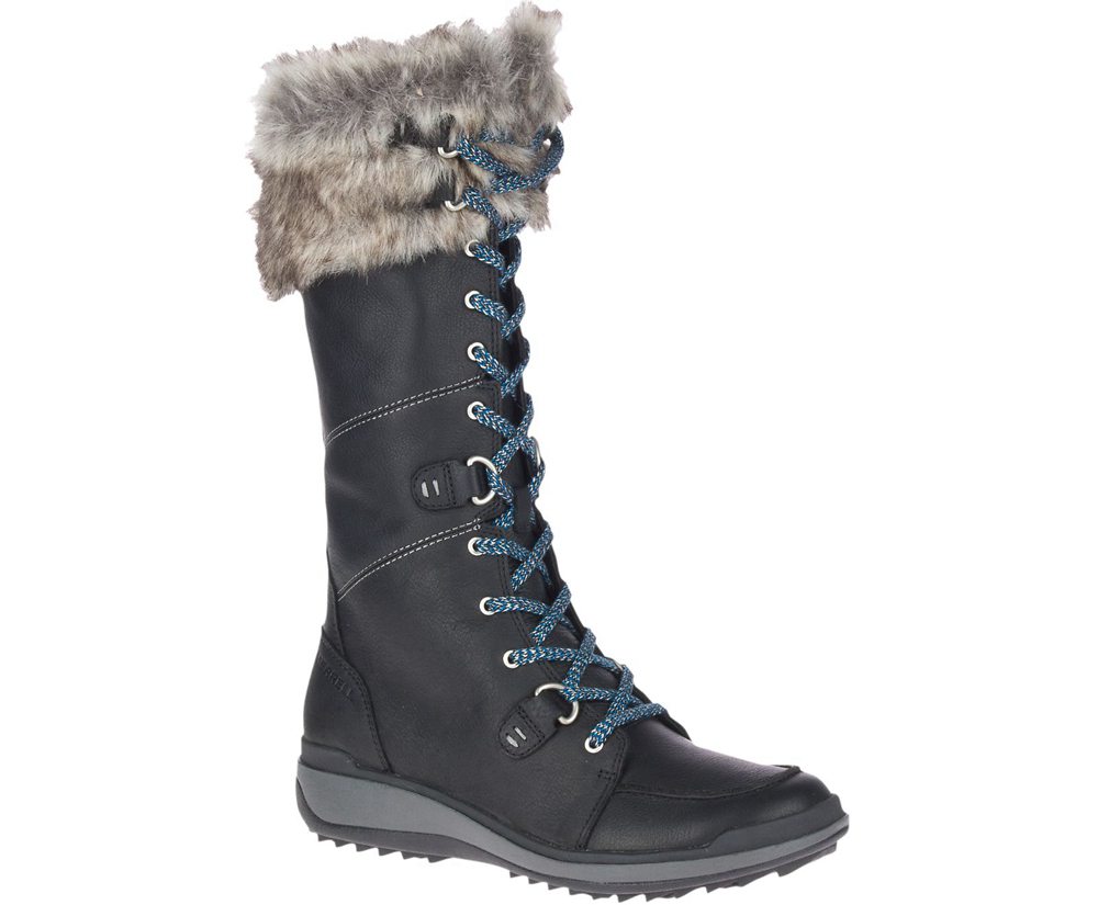 Merrell Boots Black - Snowcreek Tall Polar Waterproof - Womens 46OTIPMUA